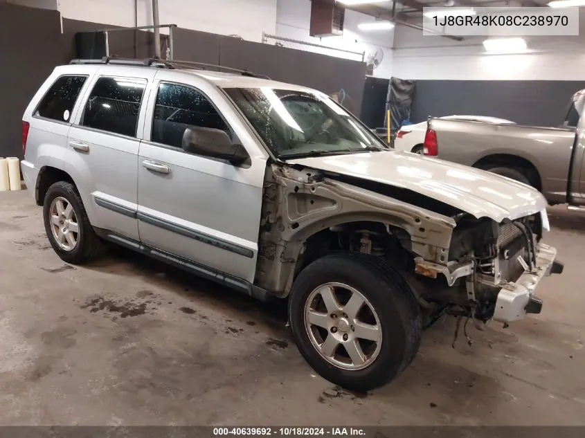 2008 Jeep Grand Cherokee Laredo VIN: 1J8GR48K08C238970 Lot: 40639692