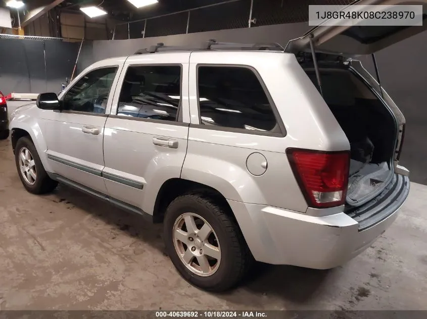 2008 Jeep Grand Cherokee Laredo VIN: 1J8GR48K08C238970 Lot: 40639692