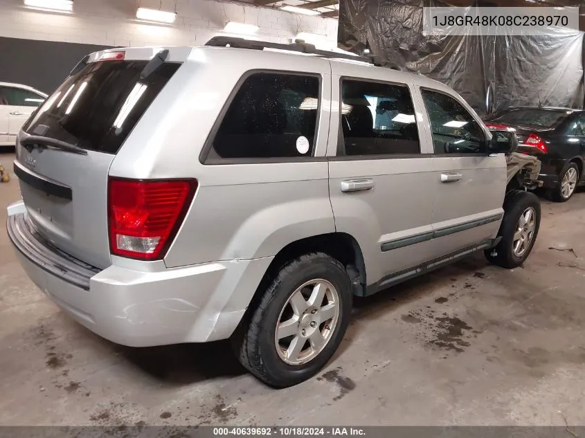 2008 Jeep Grand Cherokee Laredo VIN: 1J8GR48K08C238970 Lot: 40639692