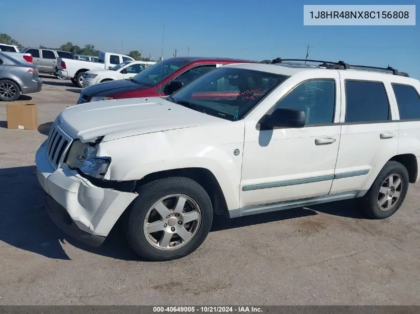 2008 Jeep Grand Cherokee Laredo VIN: 1J8HR48NX8C156808 Lot: 40649005