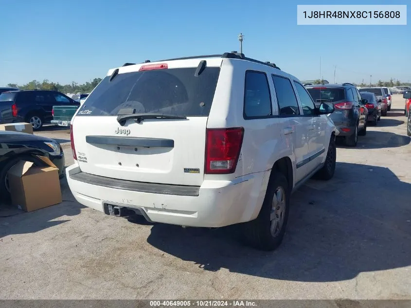 2008 Jeep Grand Cherokee Laredo VIN: 1J8HR48NX8C156808 Lot: 40649005