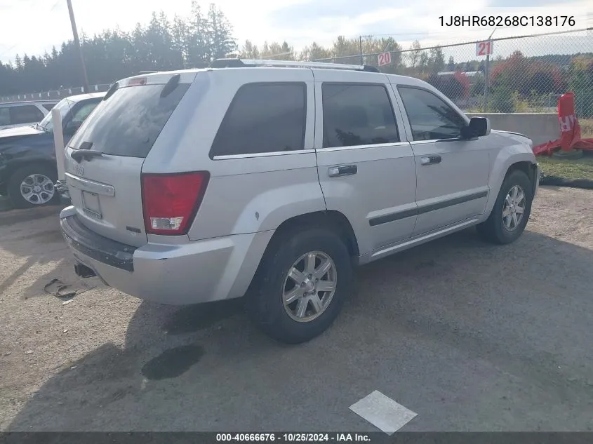 2008 Jeep Grand Cherokee Overland VIN: 1J8HR68268C138176 Lot: 40666676