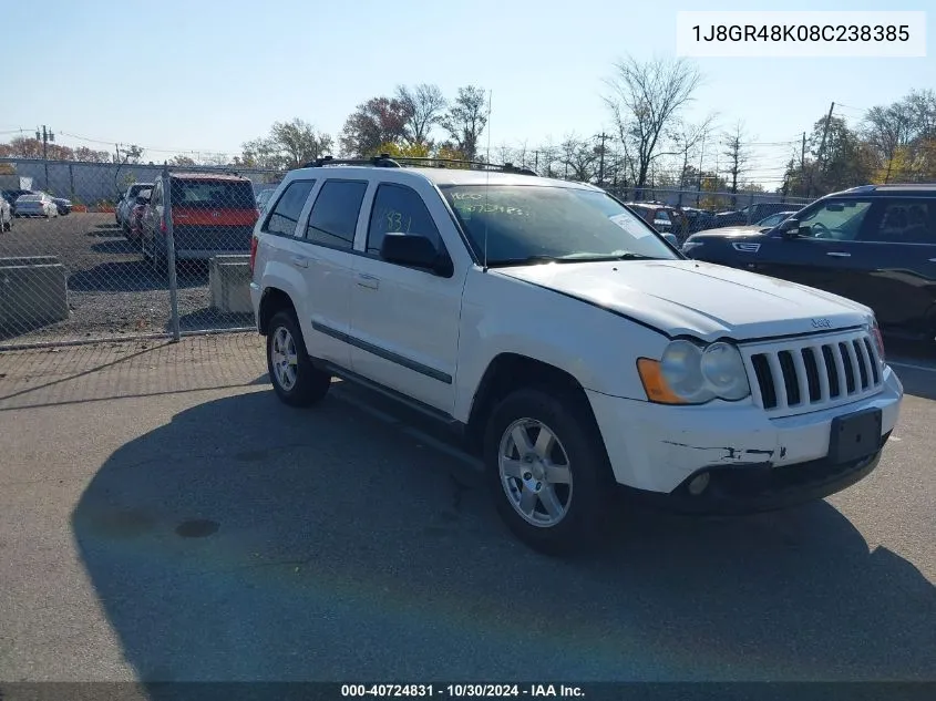 2008 Jeep Grand Cherokee Laredo VIN: 1J8GR48K08C238385 Lot: 40724831