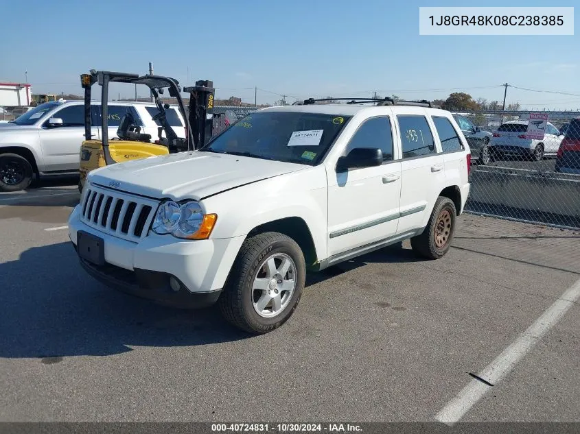 2008 Jeep Grand Cherokee Laredo VIN: 1J8GR48K08C238385 Lot: 40724831