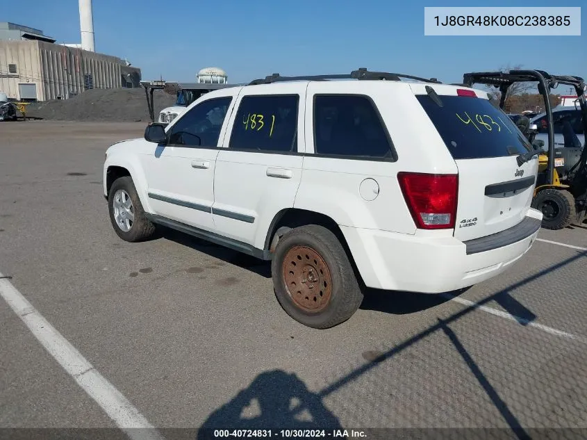 2008 Jeep Grand Cherokee Laredo VIN: 1J8GR48K08C238385 Lot: 40724831