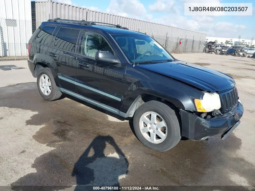 1J8GR48K08C203507 2008 Jeep Grand Cherokee Laredo