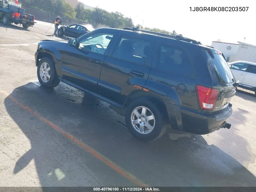 1J8GR48K08C203507 2008 Jeep Grand Cherokee Laredo