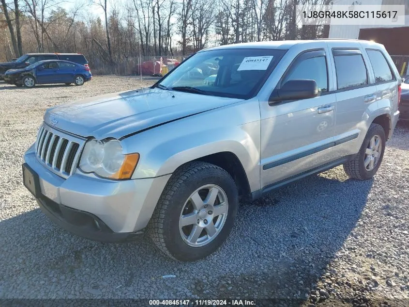 2008 Jeep Grand Cherokee Laredo VIN: 1J8GR48K58C115617 Lot: 40845147