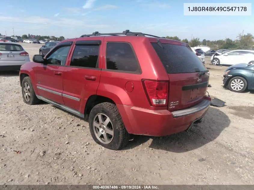 1J8GR48K49C547178 2009 Jeep Grand Cherokee Laredo