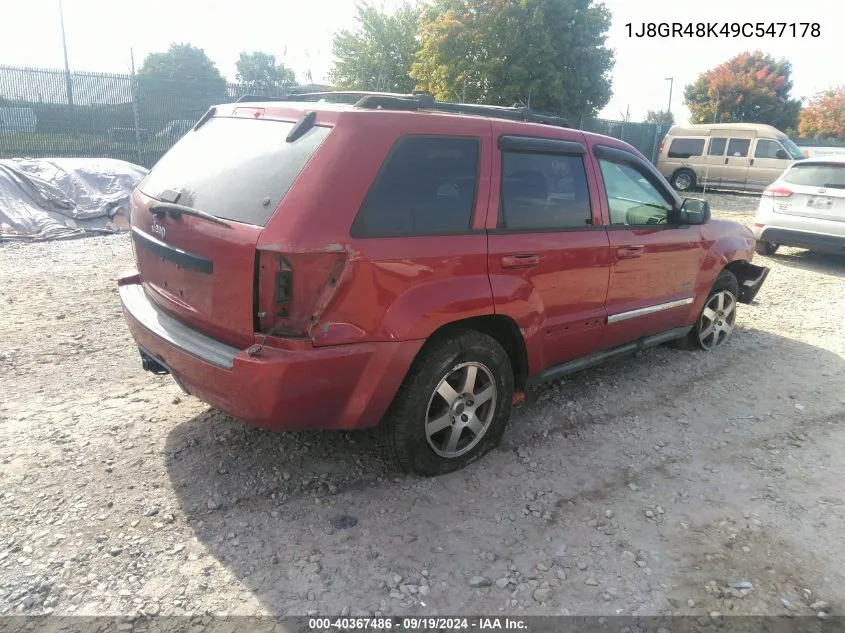 1J8GR48K49C547178 2009 Jeep Grand Cherokee Laredo