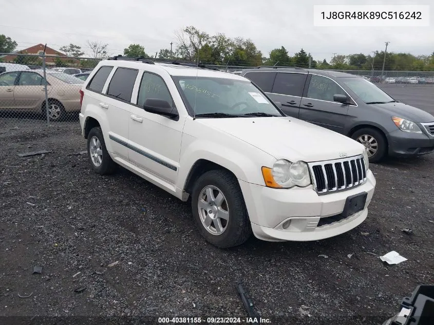 2009 Jeep Grand Cherokee Laredo VIN: 1J8GR48K89C516242 Lot: 40381155