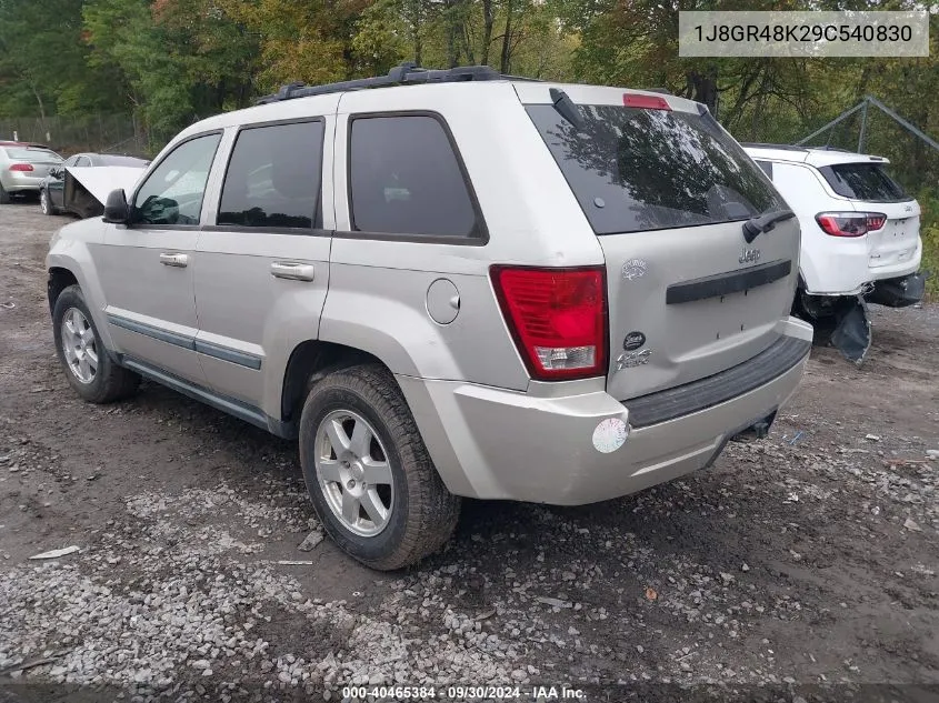 2009 Jeep Grand Cherokee Laredo VIN: 1J8GR48K29C540830 Lot: 40465384