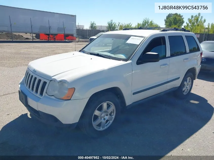 1J8GR48K99C543756 2009 Jeep Grand Cherokee Laredo