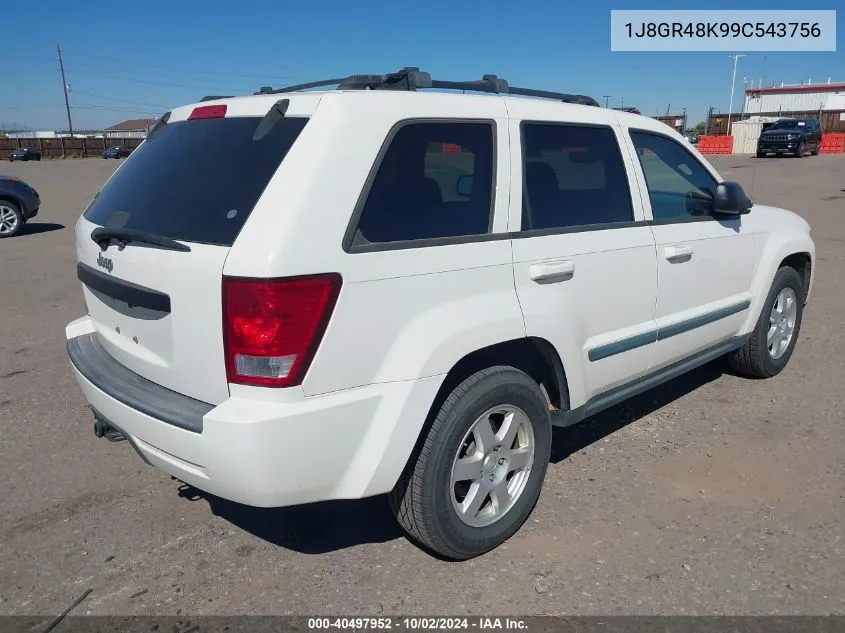 1J8GR48K99C543756 2009 Jeep Grand Cherokee Laredo