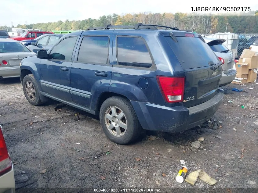 2009 Jeep Grand Cherokee Laredo VIN: 1J8GR48K49C502175 Lot: 40818230