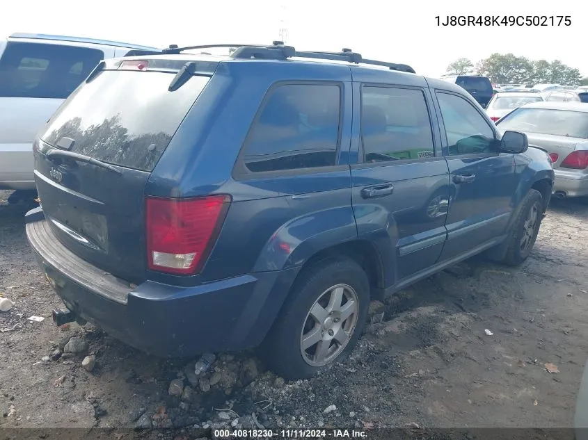 2009 Jeep Grand Cherokee Laredo VIN: 1J8GR48K49C502175 Lot: 40818230