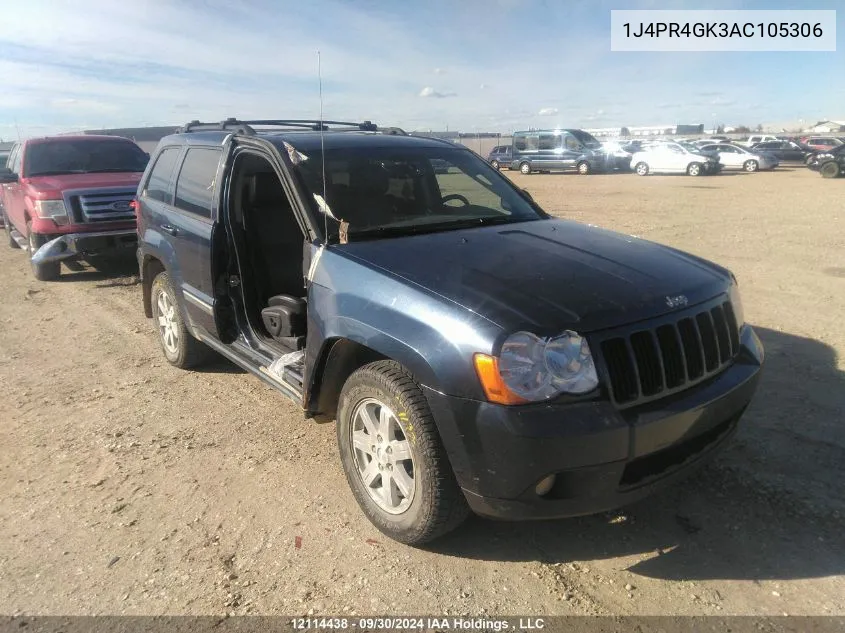 2010 Jeep Grand Cherokee Laredo VIN: 1J4PR4GK3AC105306 Lot: 12114438