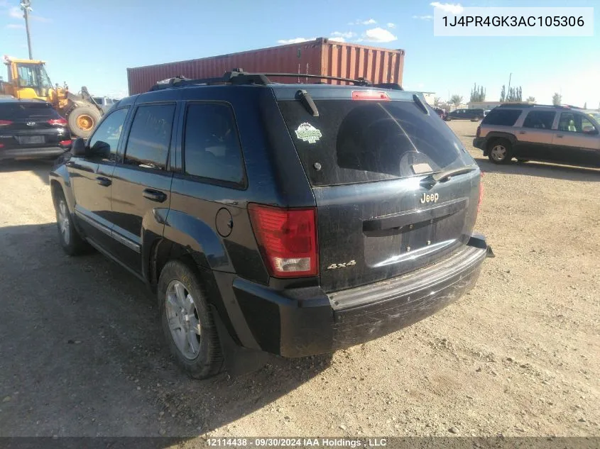 2010 Jeep Grand Cherokee Laredo VIN: 1J4PR4GK3AC105306 Lot: 12114438