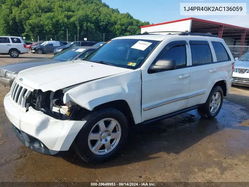 2010 Jeep Grand Cherokee Laredo VIN: 1J4PR4GK2AC136059 Lot: 39649953