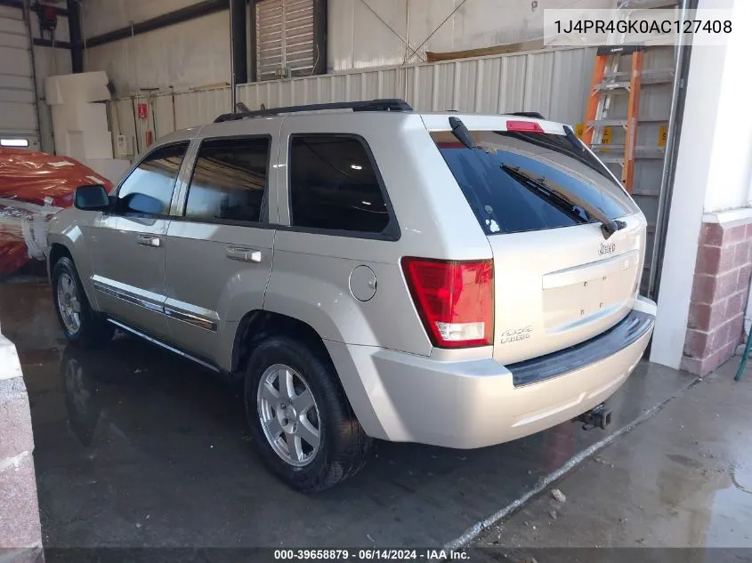 2010 Jeep Grand Cherokee Laredo VIN: 1J4PR4GK0AC127408 Lot: 39658879