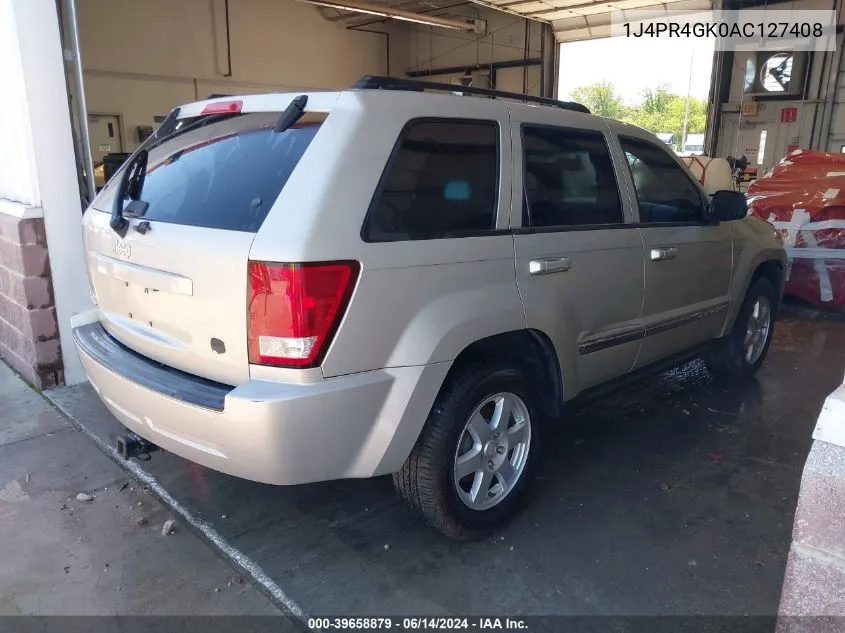 1J4PR4GK0AC127408 2010 Jeep Grand Cherokee Laredo