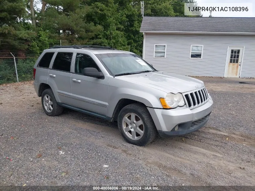 1J4PR4GK1AC108396 2010 Jeep Grand Cherokee Laredo