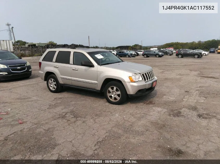 1J4PR4GK1AC117552 2010 Jeep Grand Cherokee Laredo