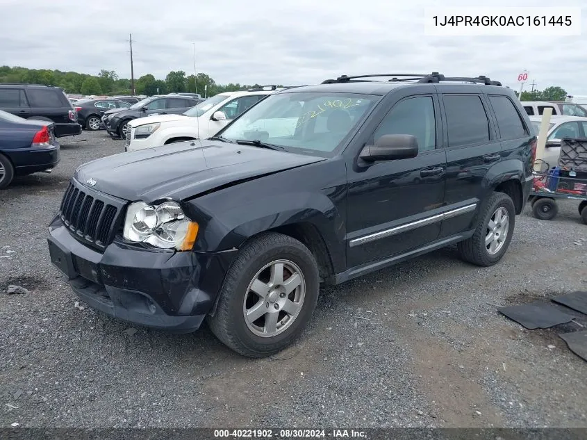 2010 Jeep Grand Cherokee Laredo VIN: 1J4PR4GK0AC161445 Lot: 40221902