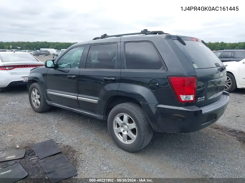 2010 Jeep Grand Cherokee Laredo VIN: 1J4PR4GK0AC161445 Lot: 40221902