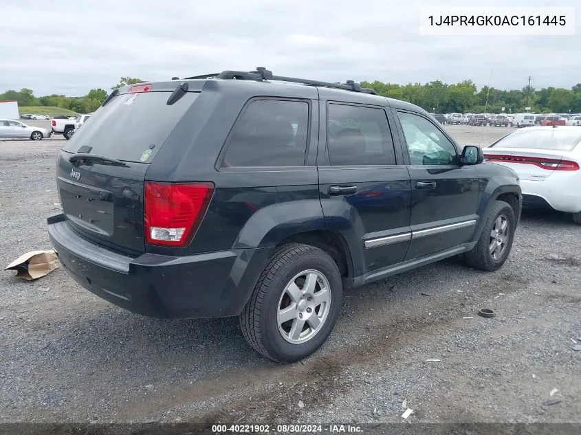 2010 Jeep Grand Cherokee Laredo VIN: 1J4PR4GK0AC161445 Lot: 40221902