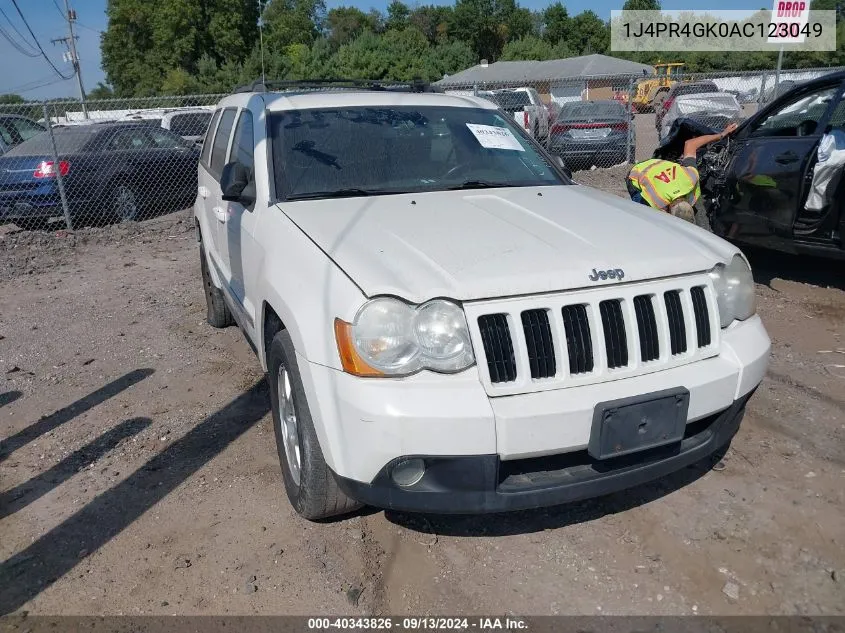 1J4PR4GK0AC123049 2010 Jeep Grand Cherokee Laredo