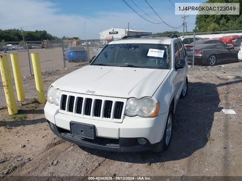 2010 Jeep Grand Cherokee Laredo VIN: 1J4PR4GK0AC123049 Lot: 40343826