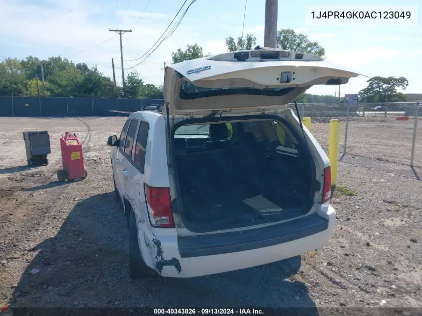 2010 Jeep Grand Cherokee Laredo VIN: 1J4PR4GK0AC123049 Lot: 40343826