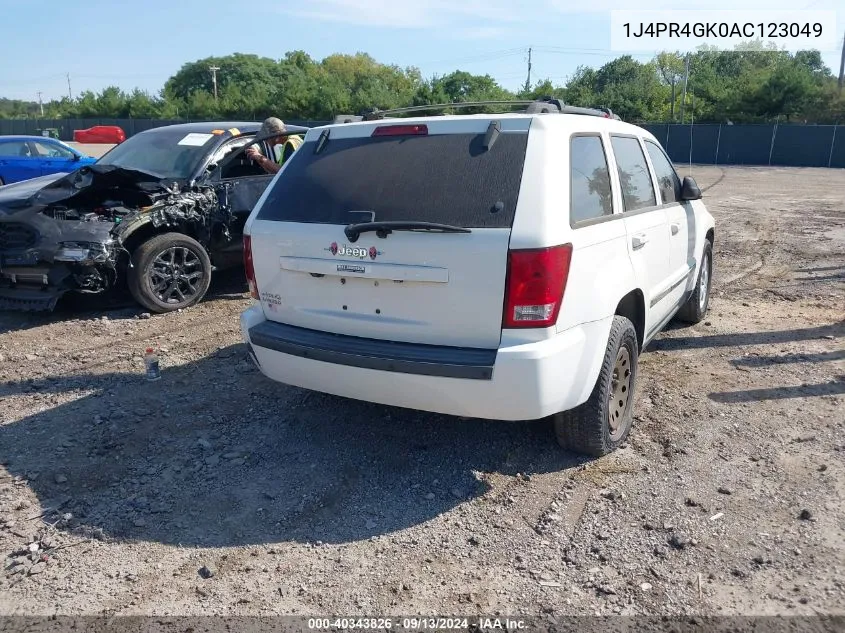 1J4PR4GK0AC123049 2010 Jeep Grand Cherokee Laredo