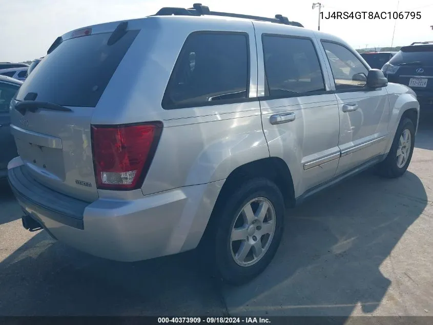 2010 Jeep Grand Cherokee Laredo VIN: 1J4RS4GT8AC106795 Lot: 40373909