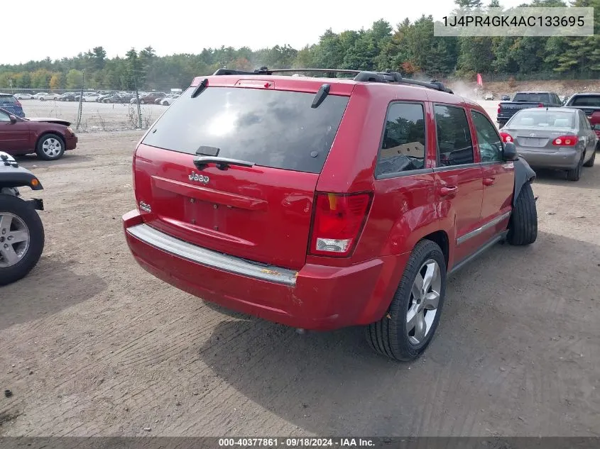 2010 Jeep Grand Cherokee Laredo VIN: 1J4PR4GK4AC133695 Lot: 40377861