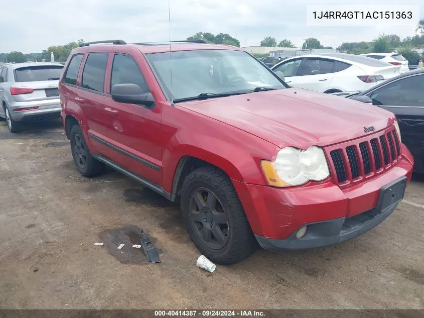 2010 Jeep Grand Cherokee Laredo VIN: 1J4RR4GT1AC151363 Lot: 40414387