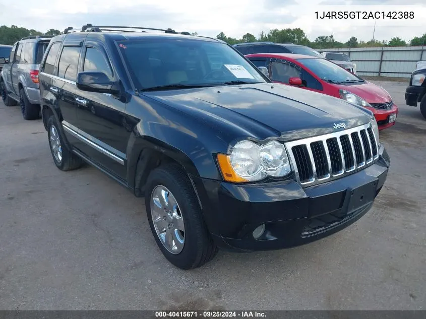 2010 Jeep Grand Cherokee Limited VIN: 1J4RS5GT2AC142388 Lot: 40415671