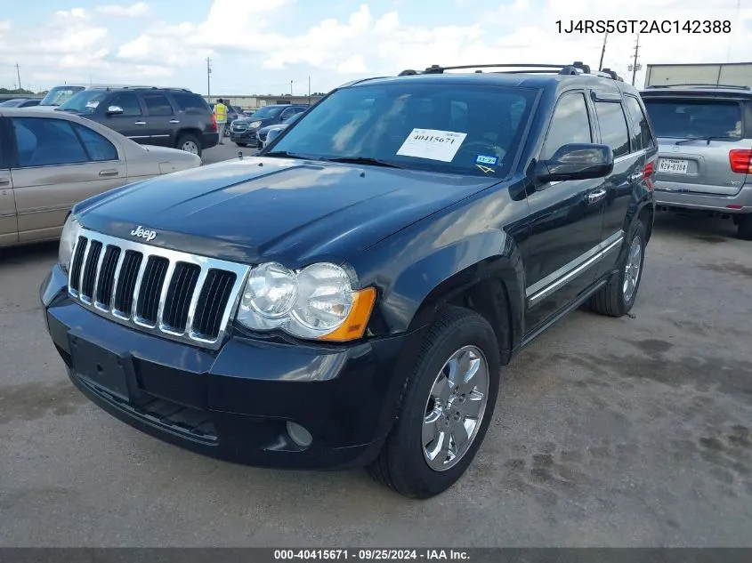 2010 Jeep Grand Cherokee Limited VIN: 1J4RS5GT2AC142388 Lot: 40415671