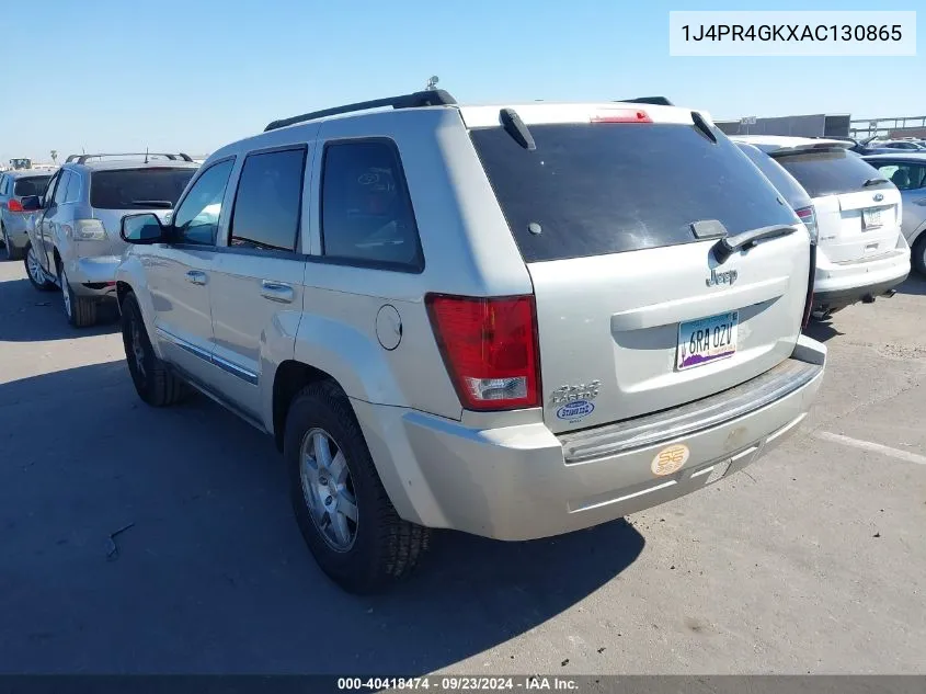 1J4PR4GKXAC130865 2010 Jeep Grand Cherokee Laredo