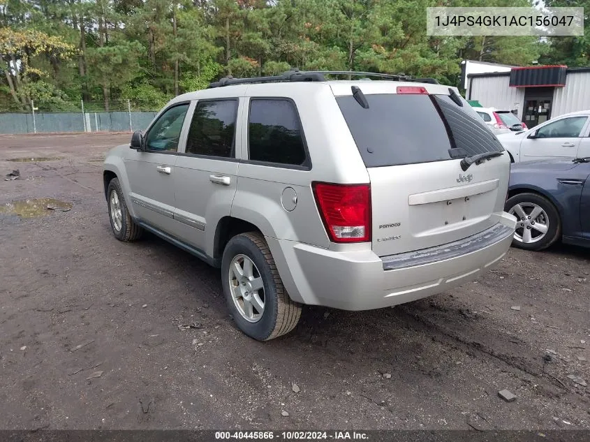 2010 Jeep Grand Cherokee Laredo VIN: 1J4PS4GK1AC156047 Lot: 40445866