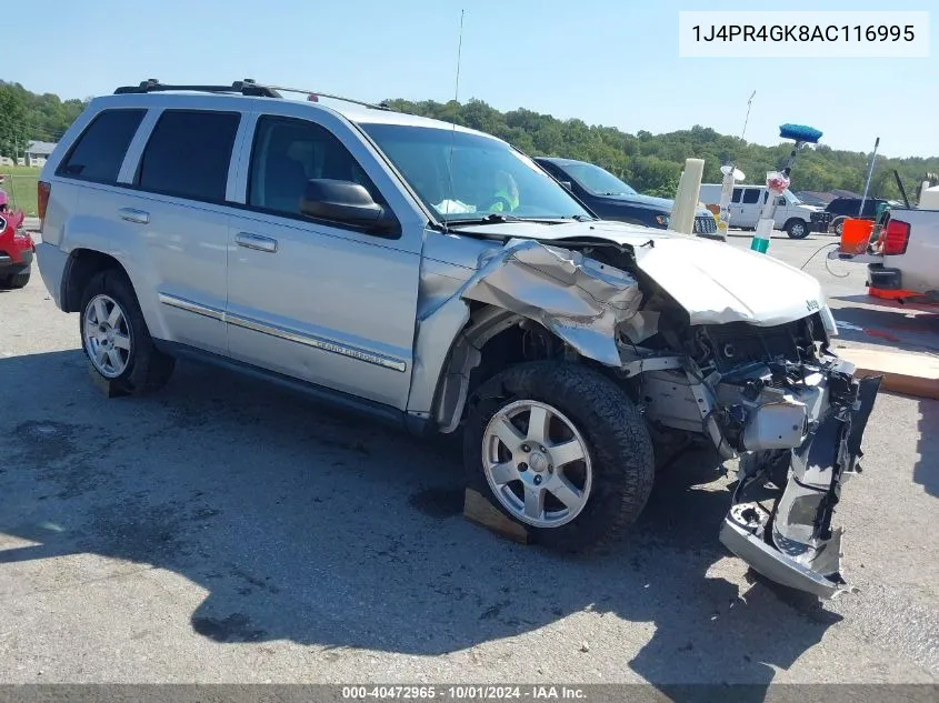 1J4PR4GK8AC116995 2010 Jeep Grand Cherokee Laredo