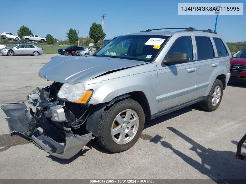 2010 Jeep Grand Cherokee Laredo VIN: 1J4PR4GK8AC116995 Lot: 40472965