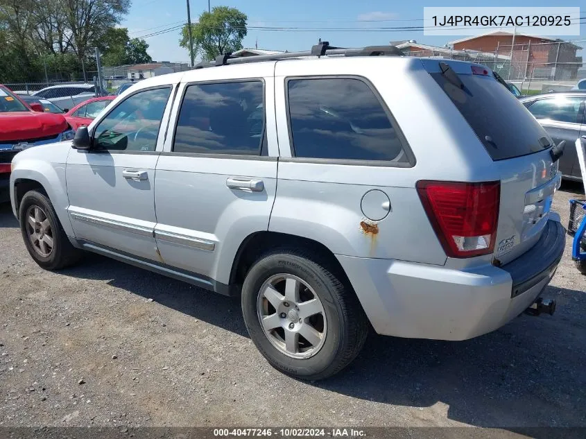 2010 Jeep Grand Cherokee Laredo VIN: 1J4PR4GK7AC120925 Lot: 40477246