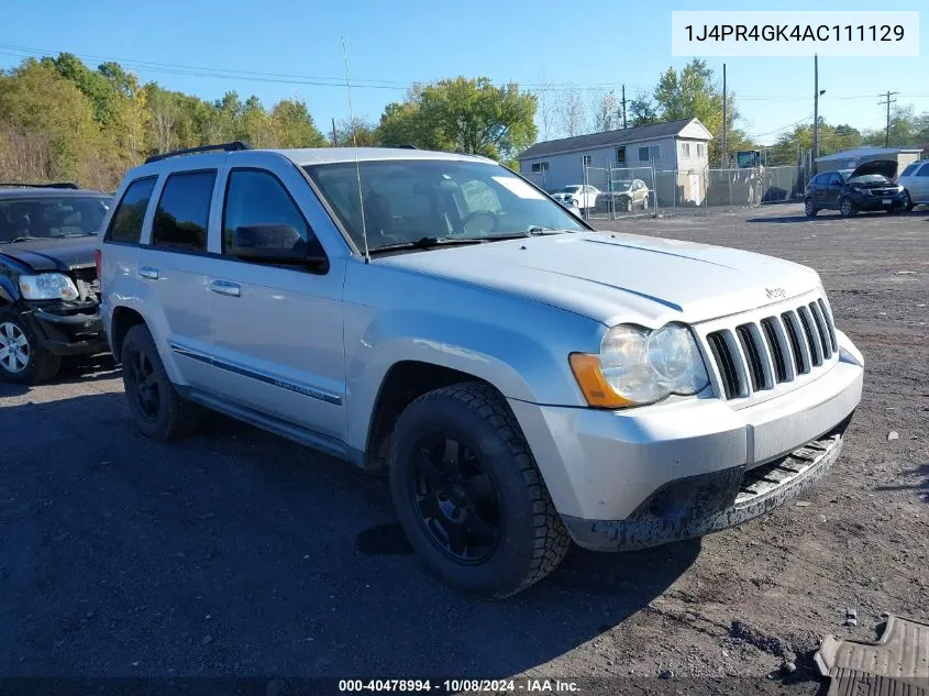 1J4PR4GK4AC111129 2010 Jeep Grand Cherokee Laredo