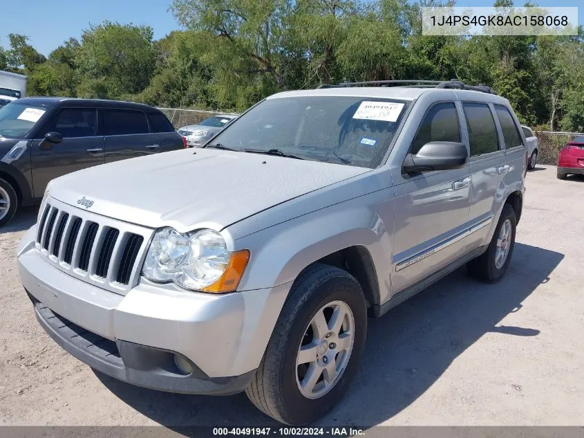 2010 Jeep Grand Cherokee Laredo VIN: 1J4PS4GK8AC158068 Lot: 40491947