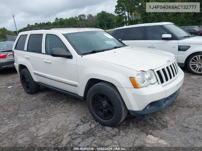 2010 Jeep Grand Cherokee Laredo VIN: 1J4PS4GK6AC132777 Lot: 40493136