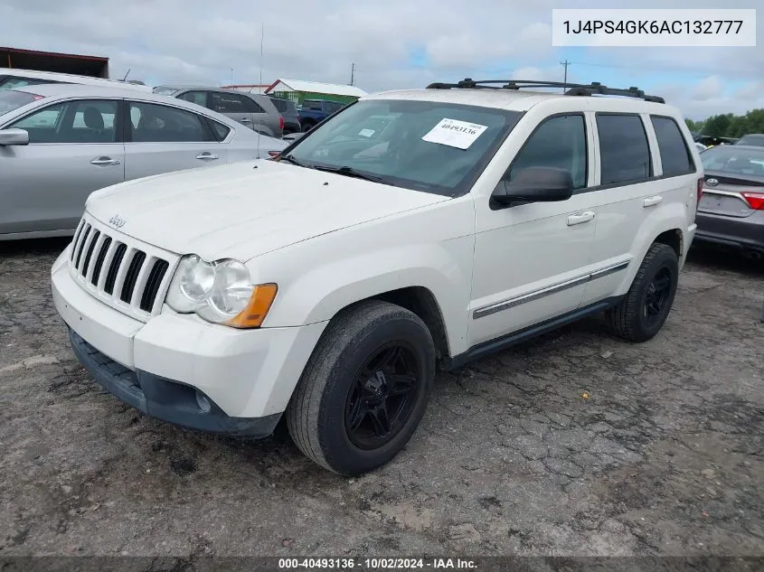 2010 Jeep Grand Cherokee Laredo VIN: 1J4PS4GK6AC132777 Lot: 40493136