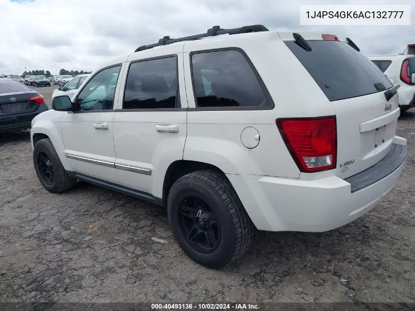 2010 Jeep Grand Cherokee Laredo VIN: 1J4PS4GK6AC132777 Lot: 40493136