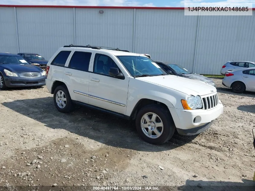 1J4PR4GKXAC148685 2010 Jeep Grand Cherokee Laredo